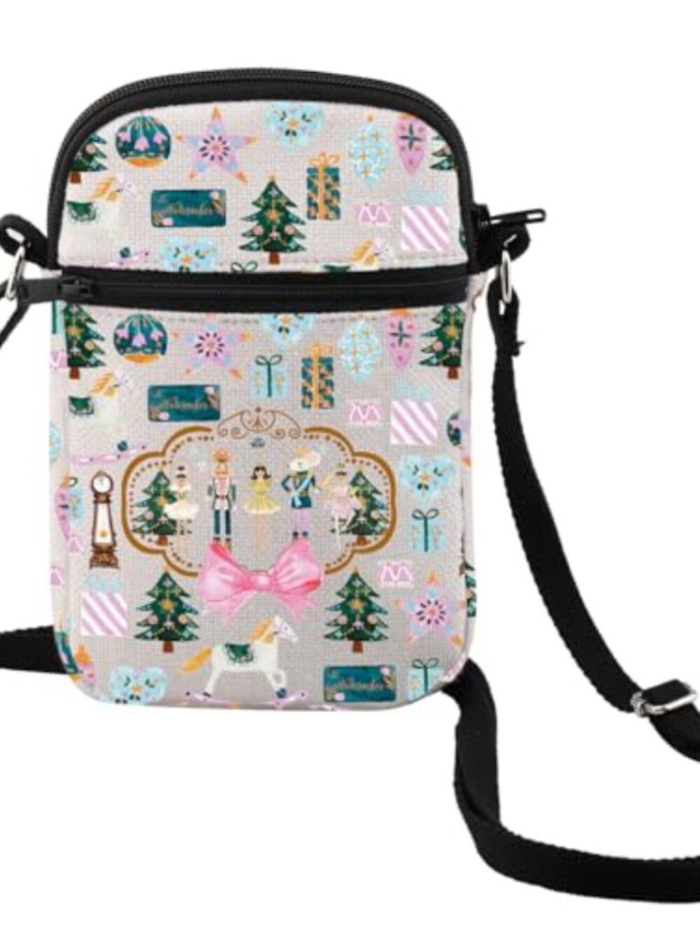 MEIKIUP Nutcracker Characters Crossbody Bag Ballet Dancer Fairy Tales Gift for